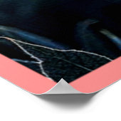 Red Flower Dark Night Solitude Art ポスター (角)