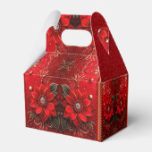 Red Flower Holiday Gift Box フェイバーボックス (裏面サイド)