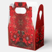 Red Flower Holiday Gift Box フェイバーボックス (オープン)
