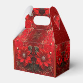 Red Flower Holiday Gift Box フェイバーボックス (正面サイド)