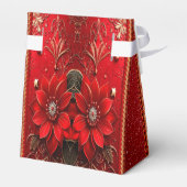 Red Flower Holiday Gift Box フェイバーボックス (裏面サイド)