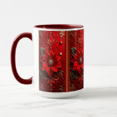 Red Flower Holiday Mug マグカップ (左)