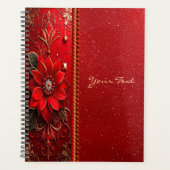 Red Flower Holiday Planner プランナー手帳 (正面)