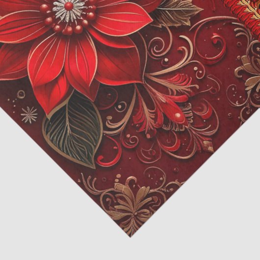 Red Flower Holiday Tissue Paper 薄葉紙 (詳細)