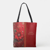 Red Flower Holiday Tote Bag トートバッグ (裏面)