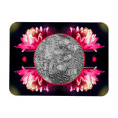 Red Flower In Sunlight Frame写真を追加 マグネット (横)