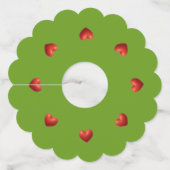 Red Flower - Party Drink Markers ワイングラスタグ (裏面)