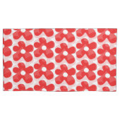 Red Flower pattern 枕カバー (正面左)