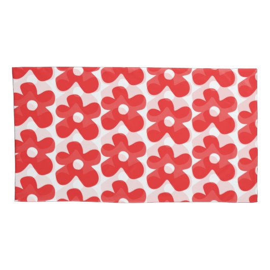 Red Flower pattern 枕カバー (裏面-右)