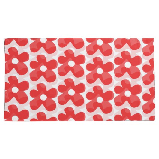 Red Flower pattern 枕カバー (正面右)