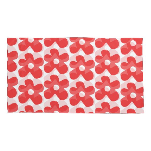Red Flower pattern 枕カバー (裏面-左)