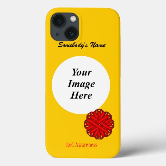 Red Flower Ribbonテンプレート(ケネス·ヨンチ) Case-Mate iPhoneケース (裏面)