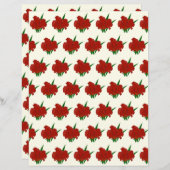 Red Flower Scrapbook Paper (正面/裏面)