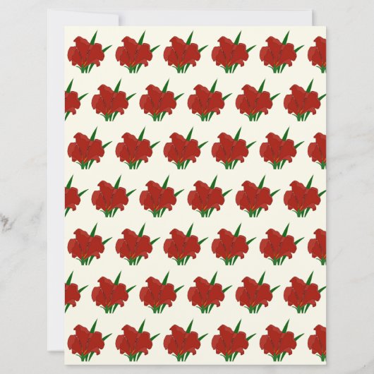 Red Flower Scrapbook Paper (裏面)