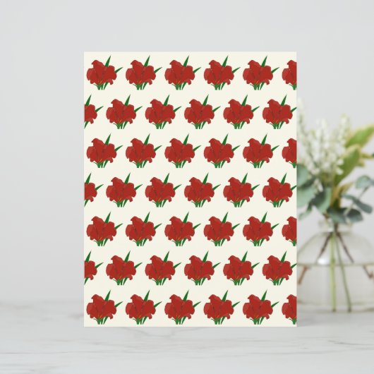 Red Flower Scrapbook Paper (スタンド正面)