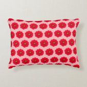 Red Flower Seamless Pattern Accent Pillow アクセントクッション (正面)
