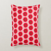 Red Flower Seamless Pattern Accent Pillow アクセントクッション (正面(垂直))