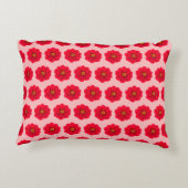 Red Flower Seamless Pattern Accent Pillow アクセントクッション (裏面)