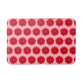 Red Flower Seamless Pattern Bath Mat バスマット (正面)