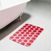 Red Flower Seamless Pattern Bath Mat バスマット