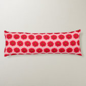 Red Flower Seamless Pattern Body Pillow ボディピロー (裏面)