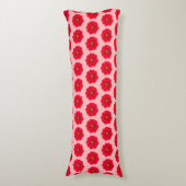 Red Flower Seamless Pattern Body Pillow ボディピロー (正面縦)