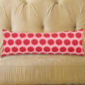 Red Flower Seamless Pattern Body Pillow ボディピロー