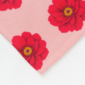Red Flower Seamless Pattern Fleece Blanket フリースブランケット (角)