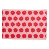 Red Flower Seamless Pattern Pillow Case 枕カバー (裏面)