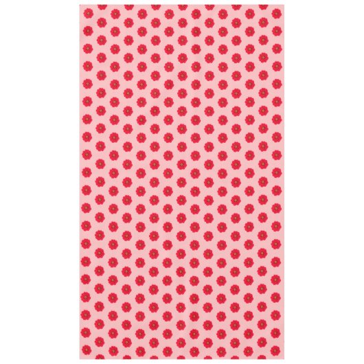 Red Flower Seamless Pattern Tablecloth テーブルクロス (正面)
