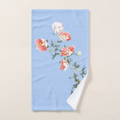 Red flower towel set by megyarsh バスタオルセット (ハンドタオル)