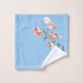 Red flower towel set by megyarsh バスタオルセット (ウォッシュタオル)