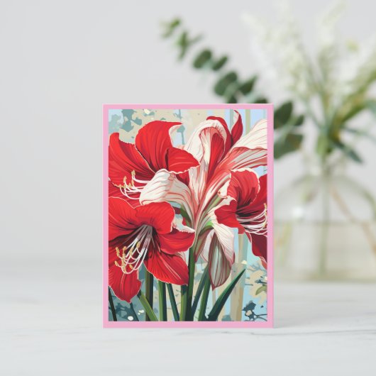 RED FLOWERS #1 ポストカード (スタンド正面)