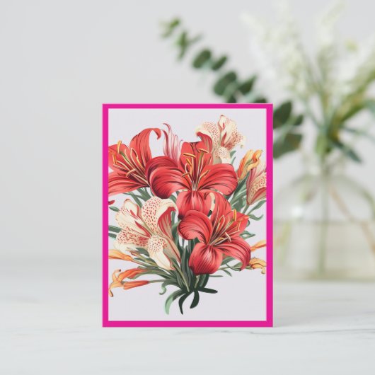 RED FLOWERS #2 ポストカード (スタンド正面)