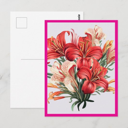 RED FLOWERS #2 ポストカード (正面/裏面)