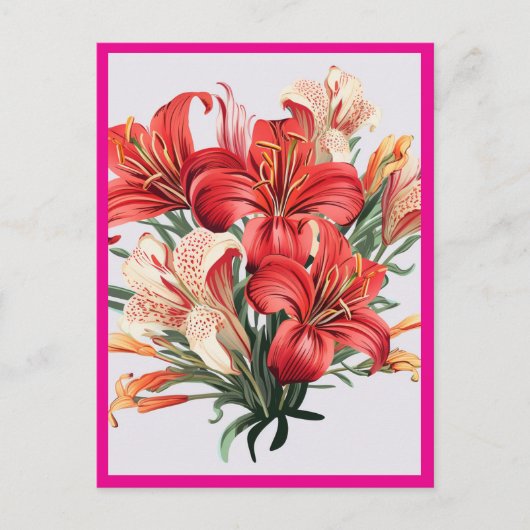 RED FLOWERS #2 ポストカード (正面)