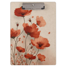 Red flowers. Clipboard クリップボード