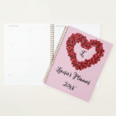 Red Flowers Heart with Customizable Text, Pictures プランナー手帳 (ディスプレー)