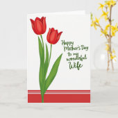 Red Flowers Mothers Day Wish Card カード (黄色い花)