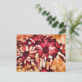 Red Flowers Painting ポストカード (スタンド正面)