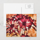 Red Flowers Painting ポストカード (正面/裏面)