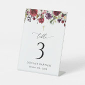 Red Flowers, Pink Flowers, Baptism Table Numbers 台座サイン (正面)