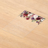 Red Flowers, Pink Flowers, First Holy Communion アクリル招待状 (レイダウン)