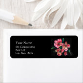 Red Flowers Return Address Labels ラベル (インサイチュ)