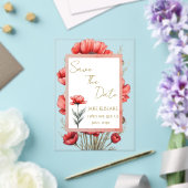 Red Flowers Wedding Invitation アクリル招待状 (インサイチュ (ウェディング))