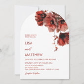 Red Flowers White 招待状 (正面)