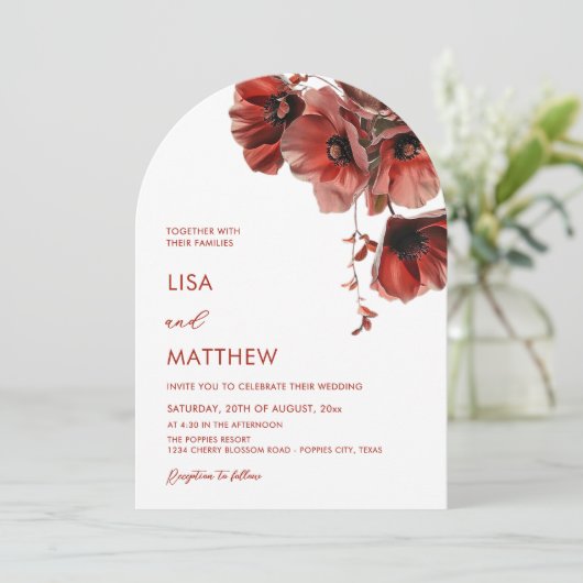 Red Flowers White 招待状 (スタンド正面)