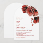 Red Flowers White 招待状 (正面/裏面)