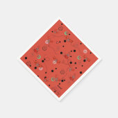Red Flying Ladybug Pattern Baby Shower Napkins スタンダードカクテルナプキン (角)