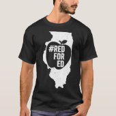 Red For Ed  Illinois State Apple Teacher RedforEd  Tシャツ (正面)